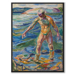 Badende mann av Edvard Munch som konstposter från Historly – helbild utan vit kant