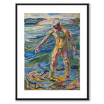 Badende mann av Edvard Munch som konstposter från Historly – med vit kant utan titel