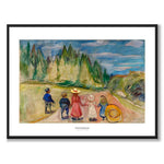 Eventyrskogen av Edvard Munch som konstposter från Historly – med vit kant och titel