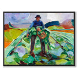 The Man in the Cabbage Field by Edvard Munch as an art poster from Historly – full image without white border