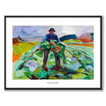 The Man in the Cabbage Field by Edvard Munch as an art poster from Historly – with white border and title