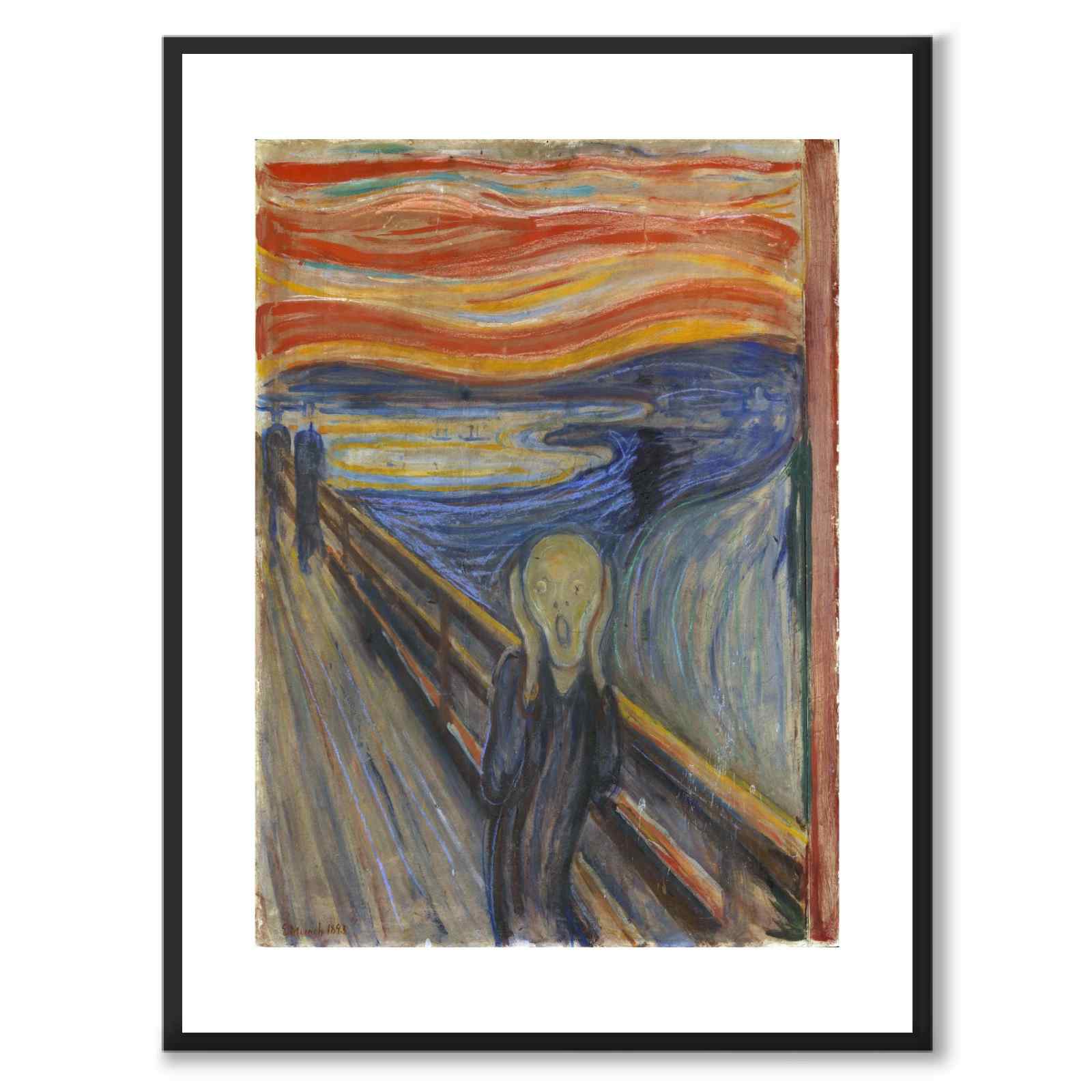 The Scream by Edvard Munch as an art poster from Historly – with white border without title