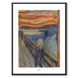 The Scream by Edvard Munch as an art poster from Historly – with white border and title
