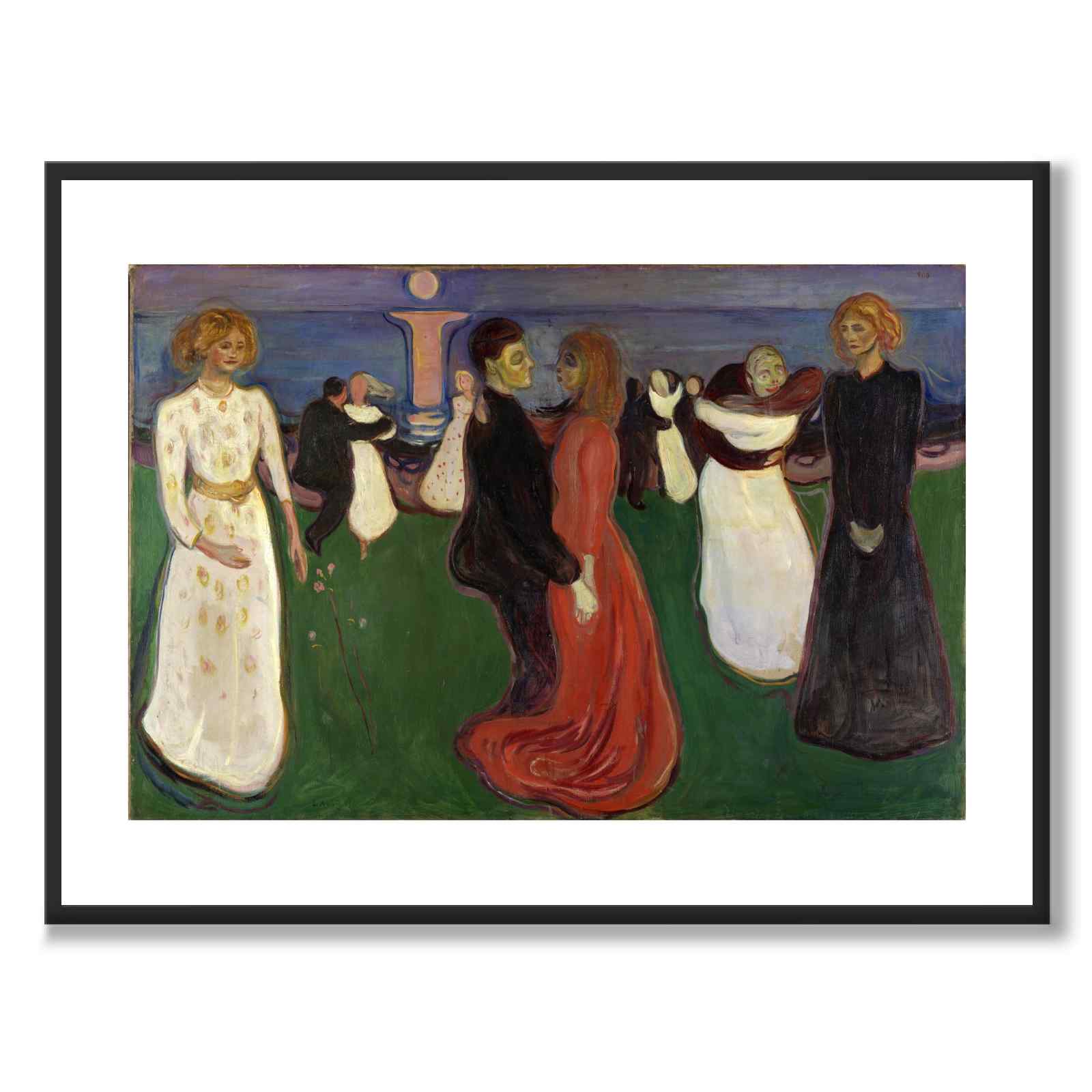 The Dance of Life by Edvard Munch as an art poster from Historly – with white border without title