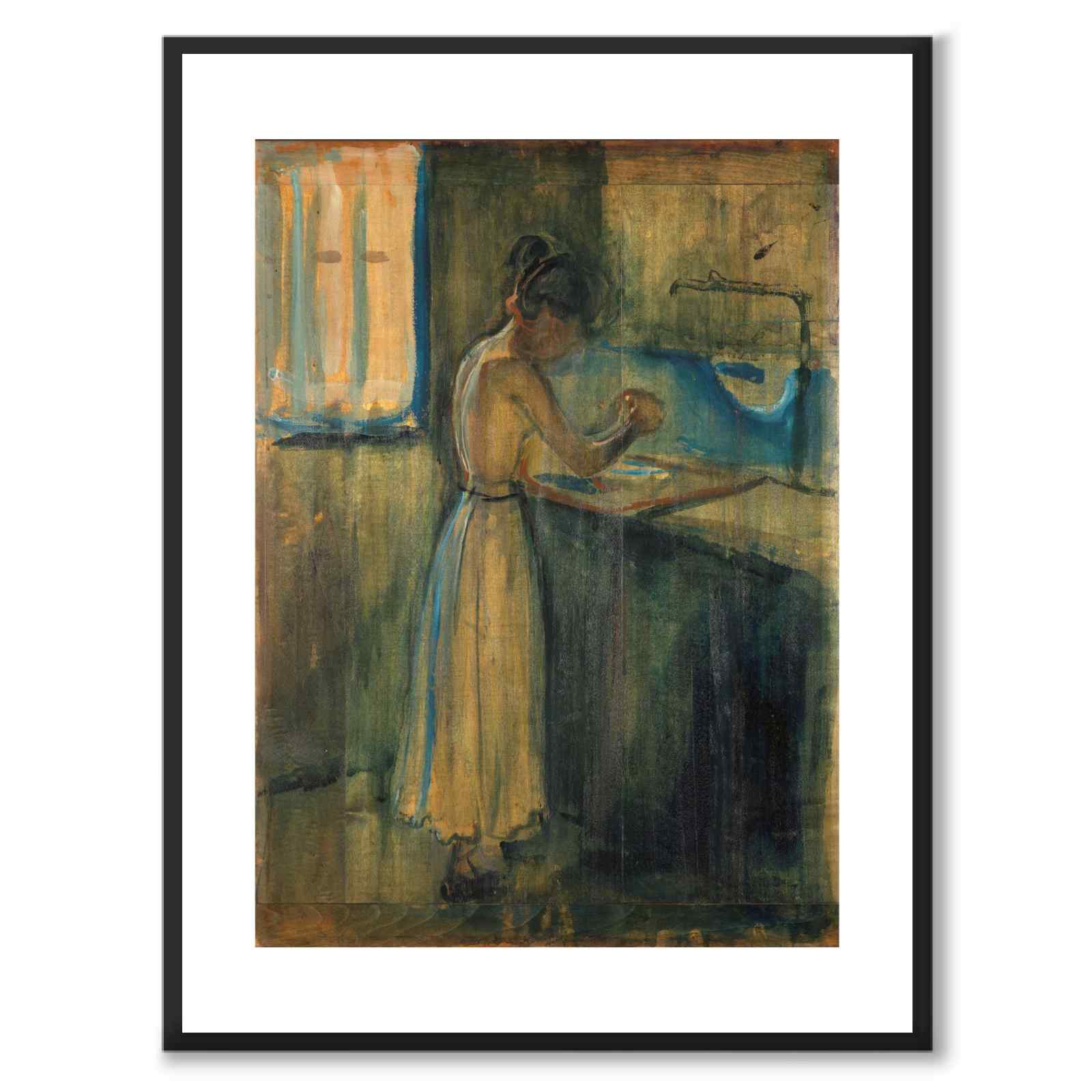 Young Woman Washing Herself by Edvard Munch as an art poster from Historly – with white border without title