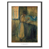 Young Woman Washing Herself by Edvard Munch as an art poster from Historly – with white border and title