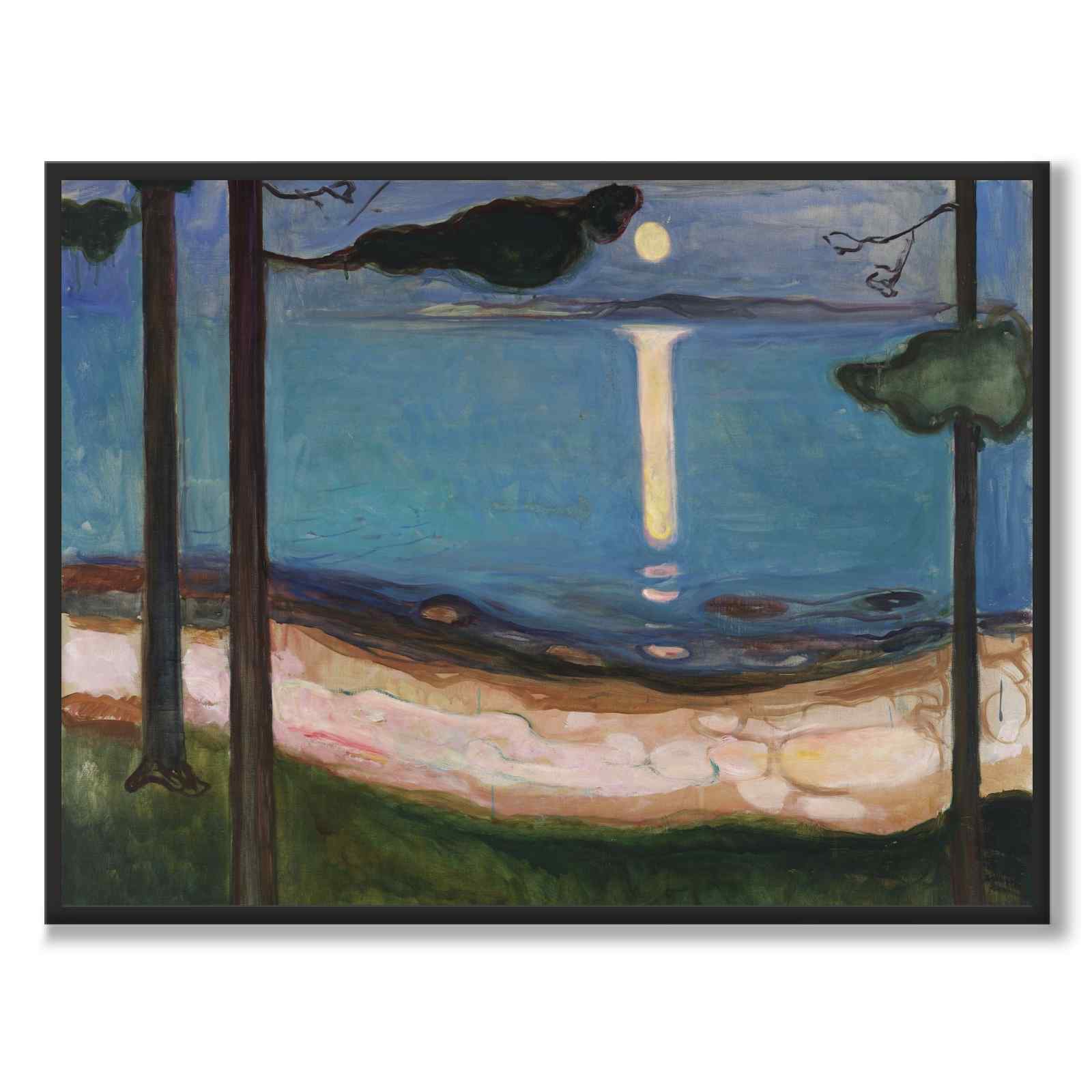 Moonlight by Edvard Munch as an art poster from Historly – full image without white border