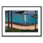 Moonlight by Edvard Munch as an art poster from Historly – with white border and title