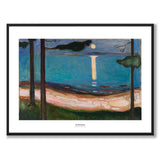 Moonlight by Edvard Munch as an art poster from Historly – with white border and title