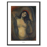 Madonna by Edvard Munch as an art poster from Historly – with white border and title