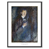 Self-Portrait with Cigarette by Edvard Munch as an art poster from Historly – with white border and title