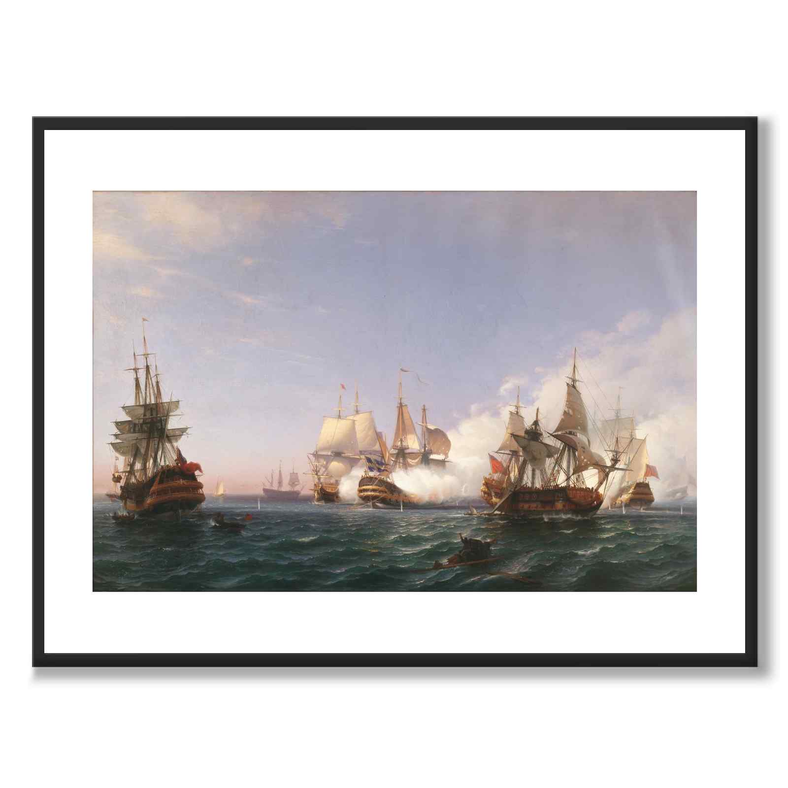 The Ship Öland 1704 as an art poster from Historly – with white border without title