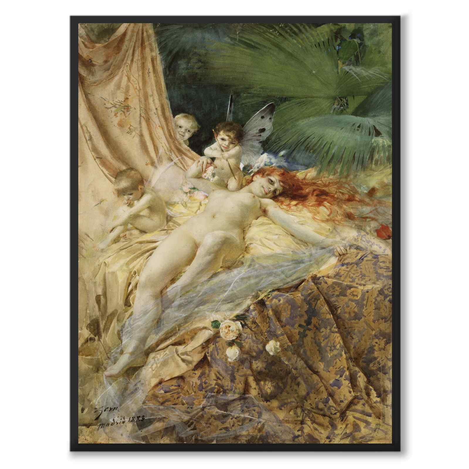Kärleksnymf av Anders Zorn som poster med nordisk mytologi och folktro från Historly – helbild utan vit kant