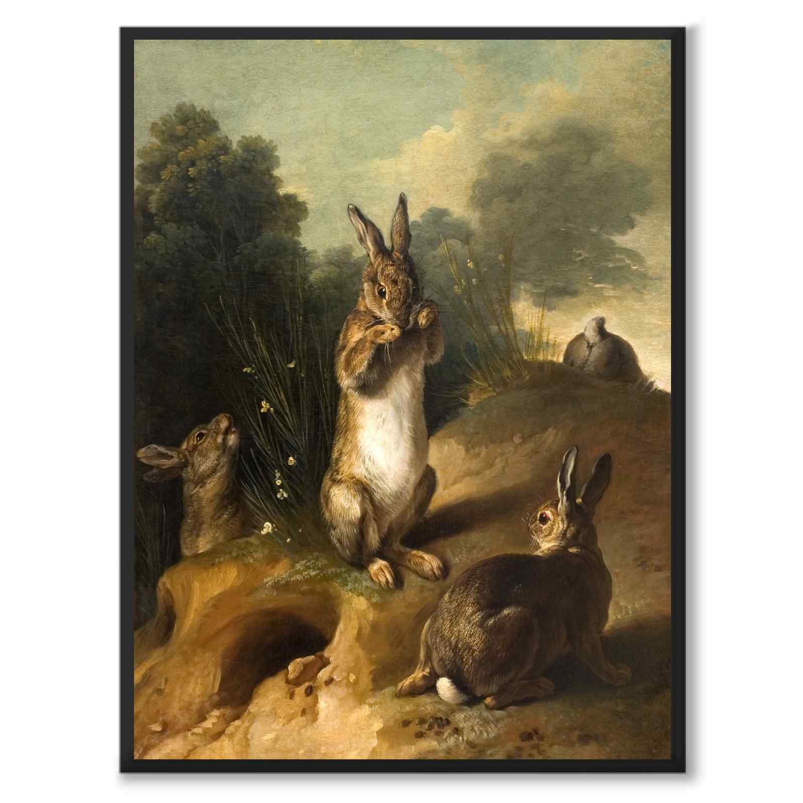 Rabbits as art posters from Historly – full image without white border