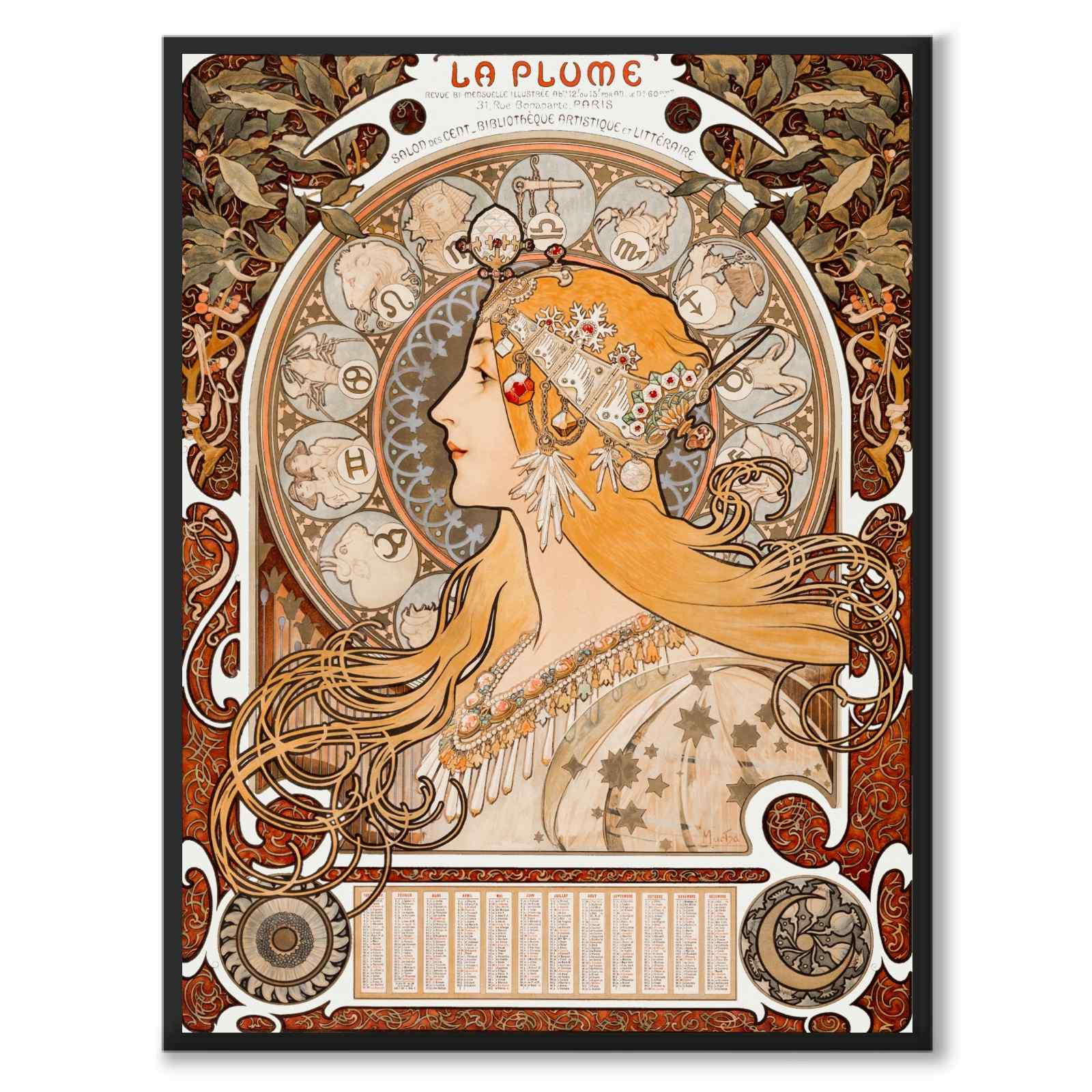 La Plume as a vintage illustration and poster from Historly – full image without white border