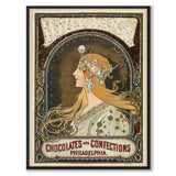 Chocolate and Confections as a vintage illustration and poster from Historly – full image without white border