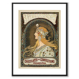 Chocolate and Confections as a vintage illustration and poster from Historly – with white border and without title
