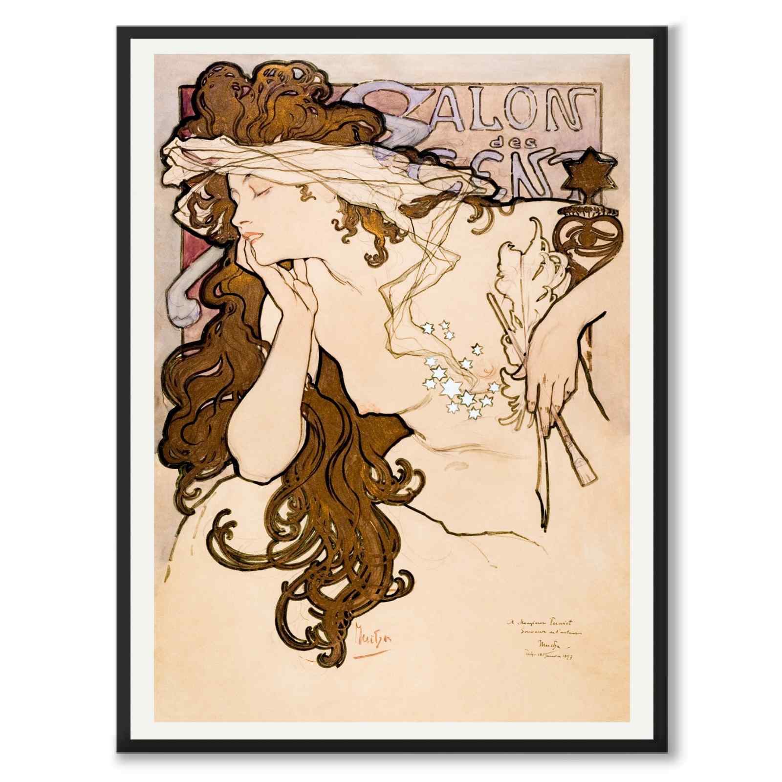 Salon des Cents som vintageillustration och poster från Historly – helbild utan vit kant