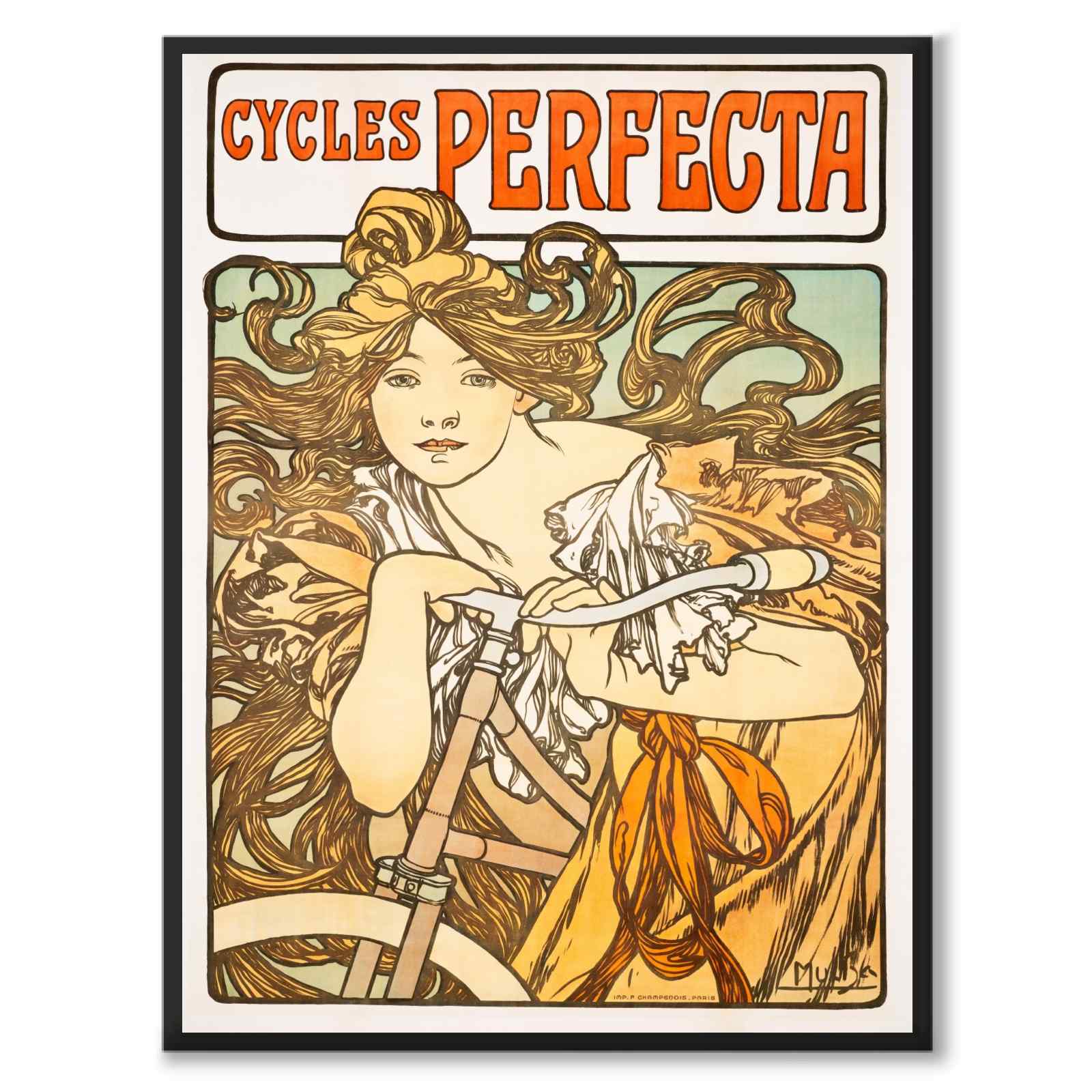 Cycles Perfecta as a vintage illustration and poster from Historly – full image without white border