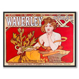 Waverly Cycles as a vintage illustration and poster from Historly – full image without white border