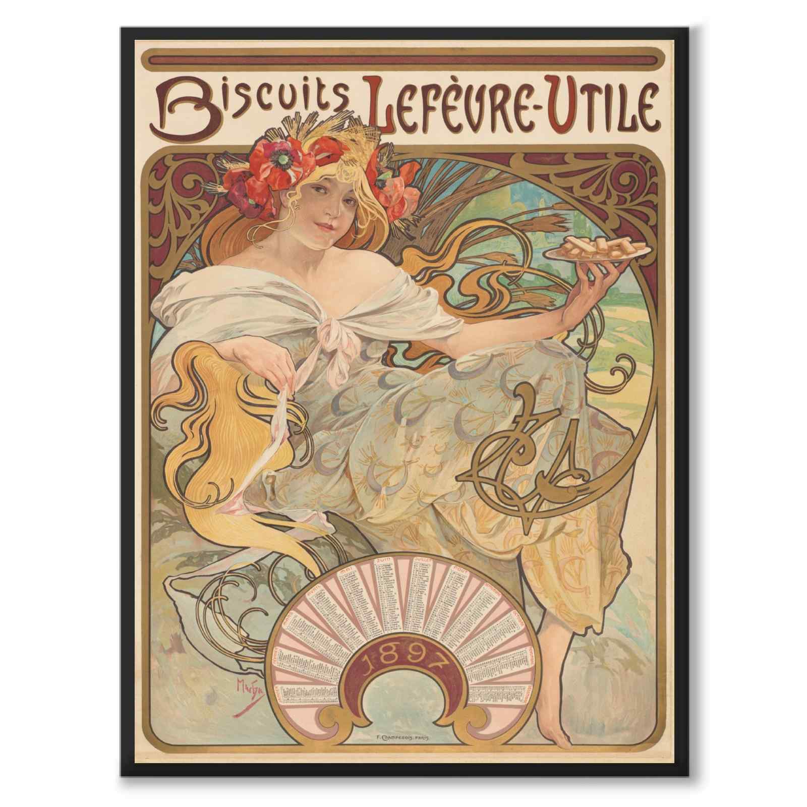 Biscuits lefevre utile as a vintage illustration and poster from Historly – full image without white border