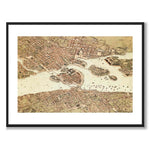 Stockholm 1870 as a historic map and poster from Historly – with white border and without title