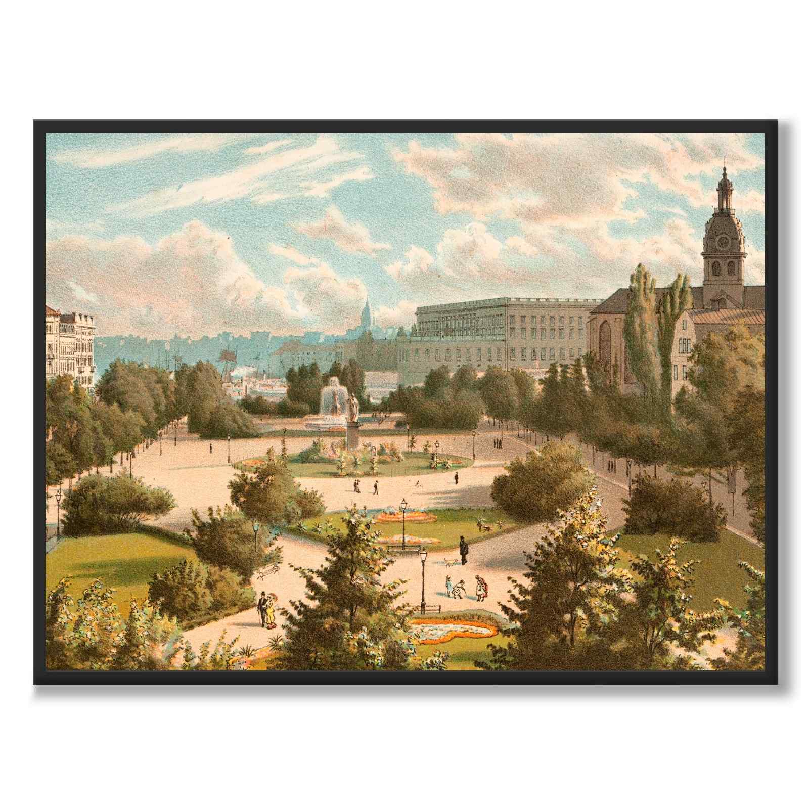 Kungsträdgården 1880 as an art poster from Historly – full image without white border