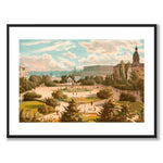 Kungsträdgården 1880 as an art poster from Historly – with white border without title