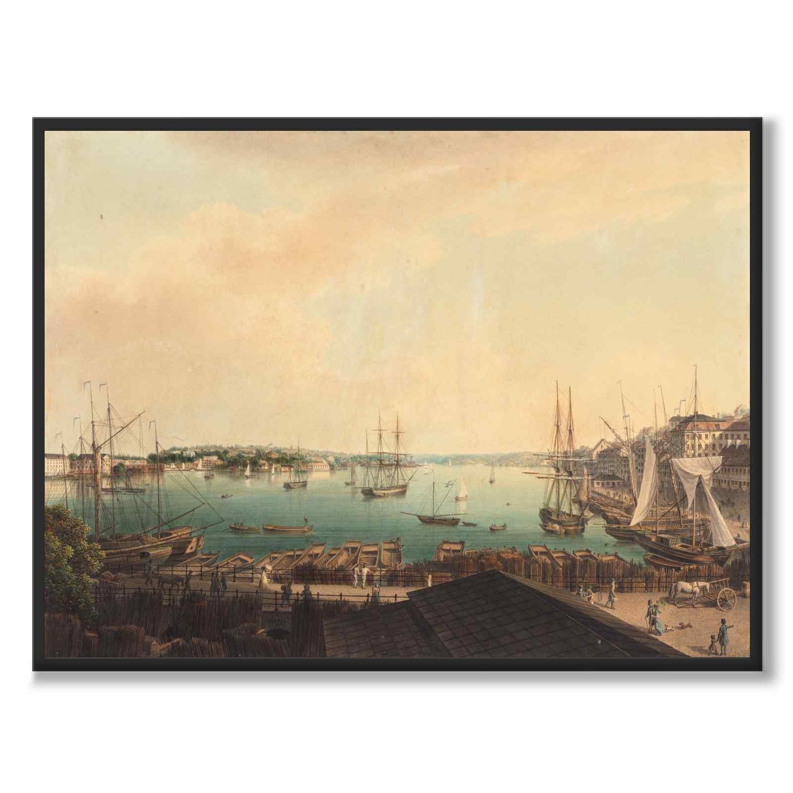 View from Slussen 1840 as an art poster from Historly – full image without white border