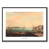 View from Slussen 1840 as an art poster from Historly – with white border and title