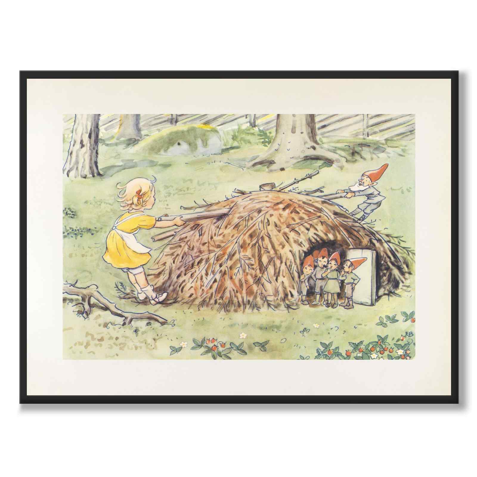 Duktiga Annika as a poster for a children's room from Historly – full image without white border