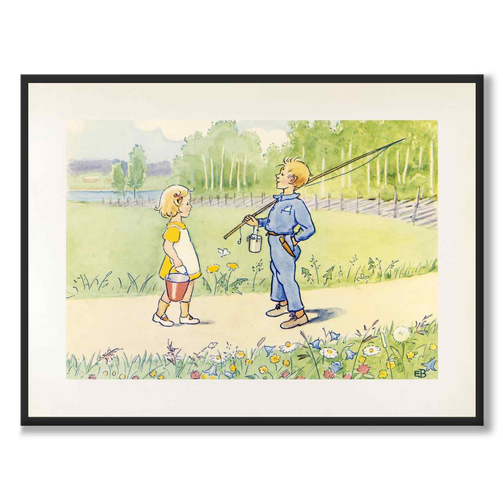 Diligent Annika as a poster for a children's room from Historly – full image without white border