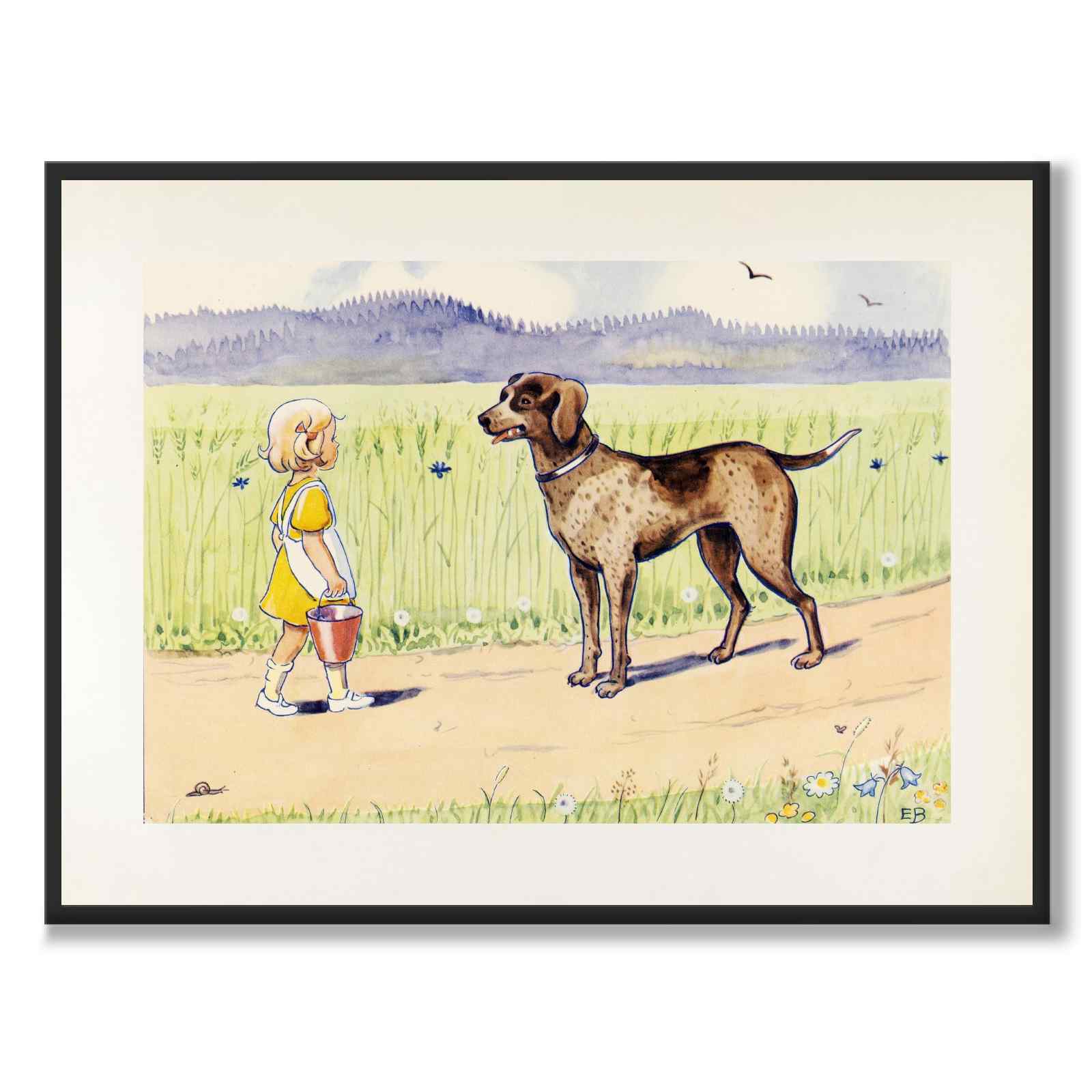 Duktiga Annika as a poster for a children’s room from Historly – full image without white border