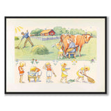 Duktiga Annika as a poster for a children's room from Historly – full image without white border