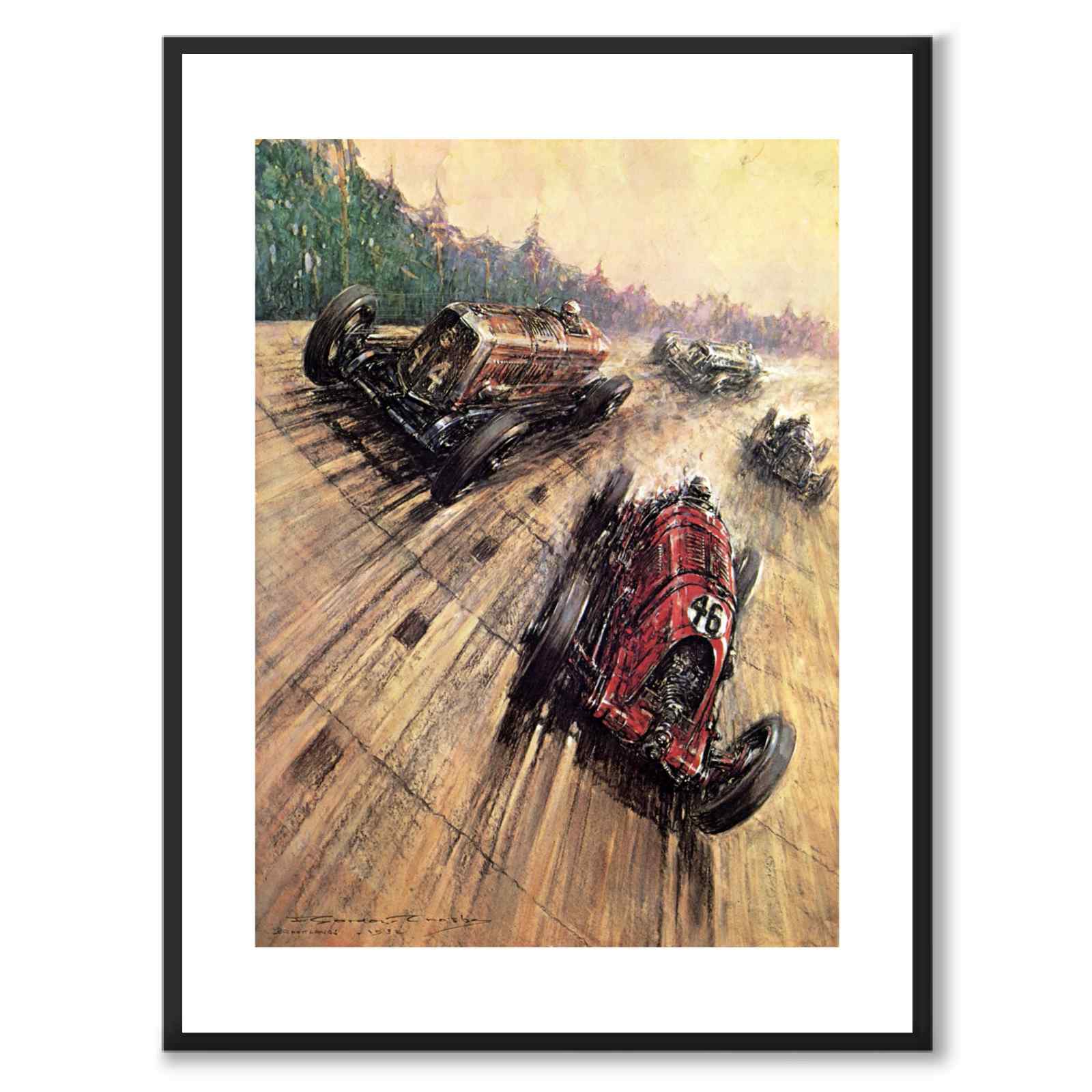 Crosby as a vintage illustration and poster from Historly – with white border without title