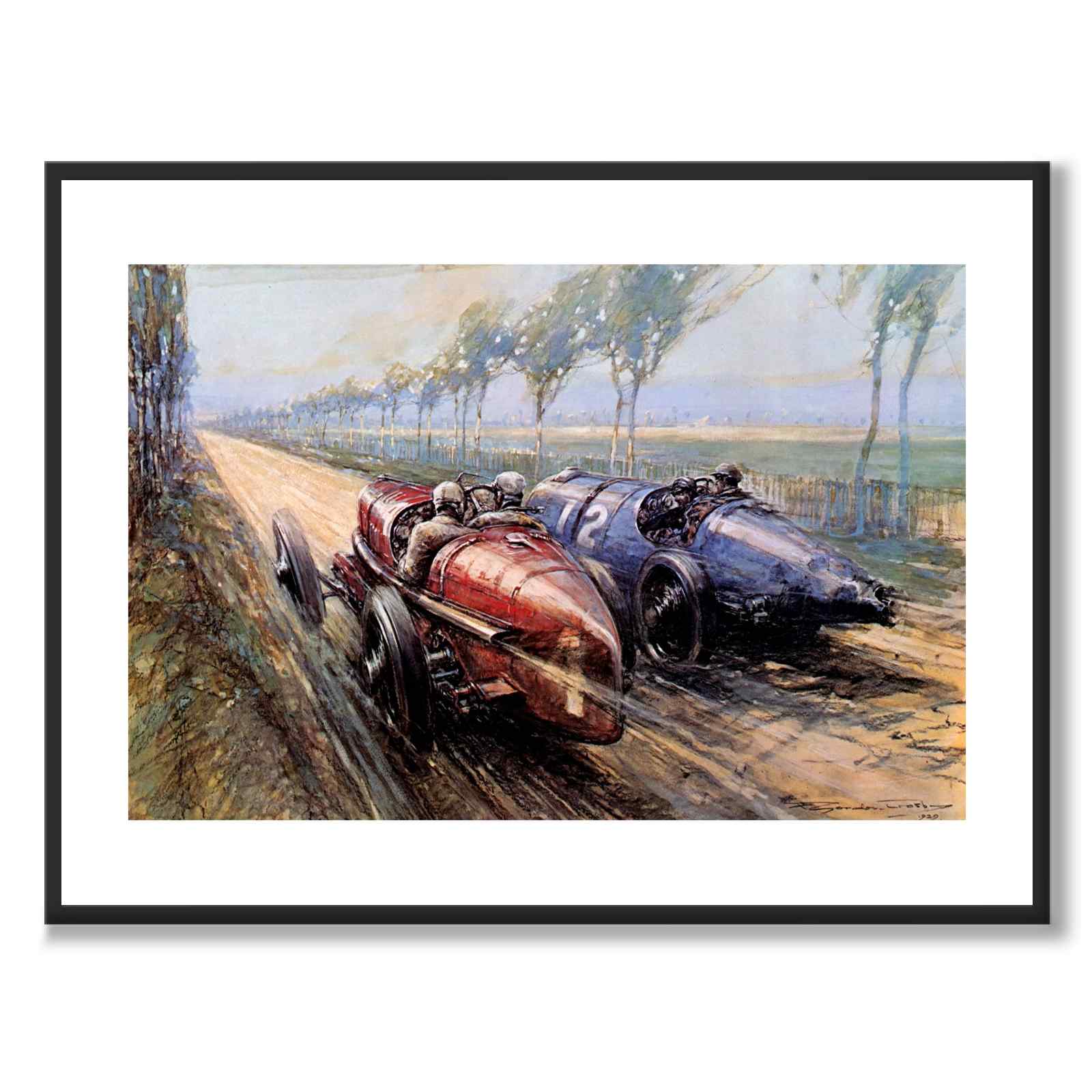 Crosby as a vintage illustration and poster from Historly – with white border without title