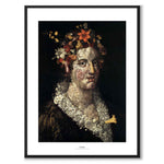 Flora as an art poster from Historly – with white border and title