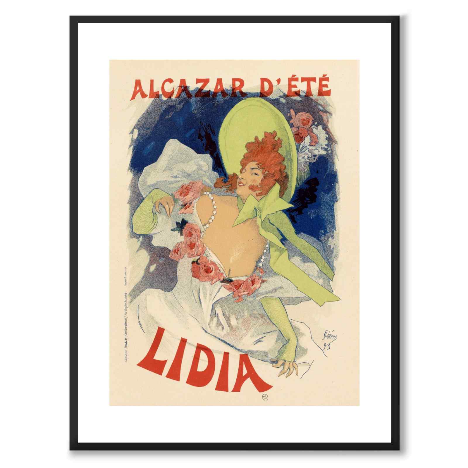 Alcazar d'Ete as a vintage illustration and poster from Historly – with white border without title