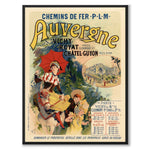 Auvergne as a vintage illustration and poster from Historly – full image without white border