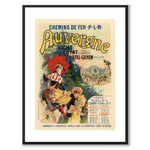 Auvergne as a vintage illustration and poster from Historly – with white border without title