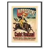 Hippodrome som vintageillustration och poster från Historly – med vit kant utan titel