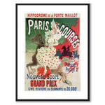 Paris Courses as a vintage illustration and poster from Historly – with white border without title