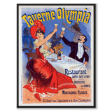 Taverne Olympia som vintageillustration och poster från Historly – helbild utan vit kant