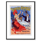 Taverne Olympia som vintageillustration och poster från Historly – med vit kant utan titel