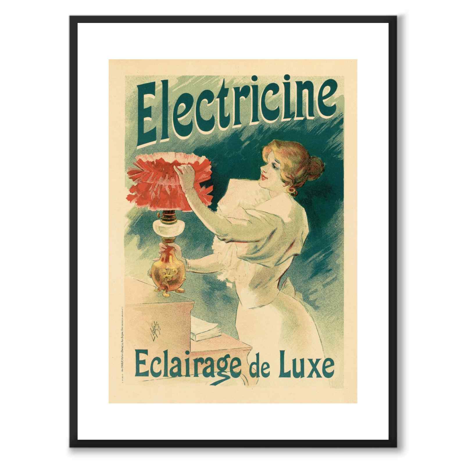 Electricine as a vintage illustration and poster from Historly – with white border without title