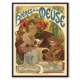 Bieres de la Muse som vintageillustration och poster från Historly – helbild utan vit kant