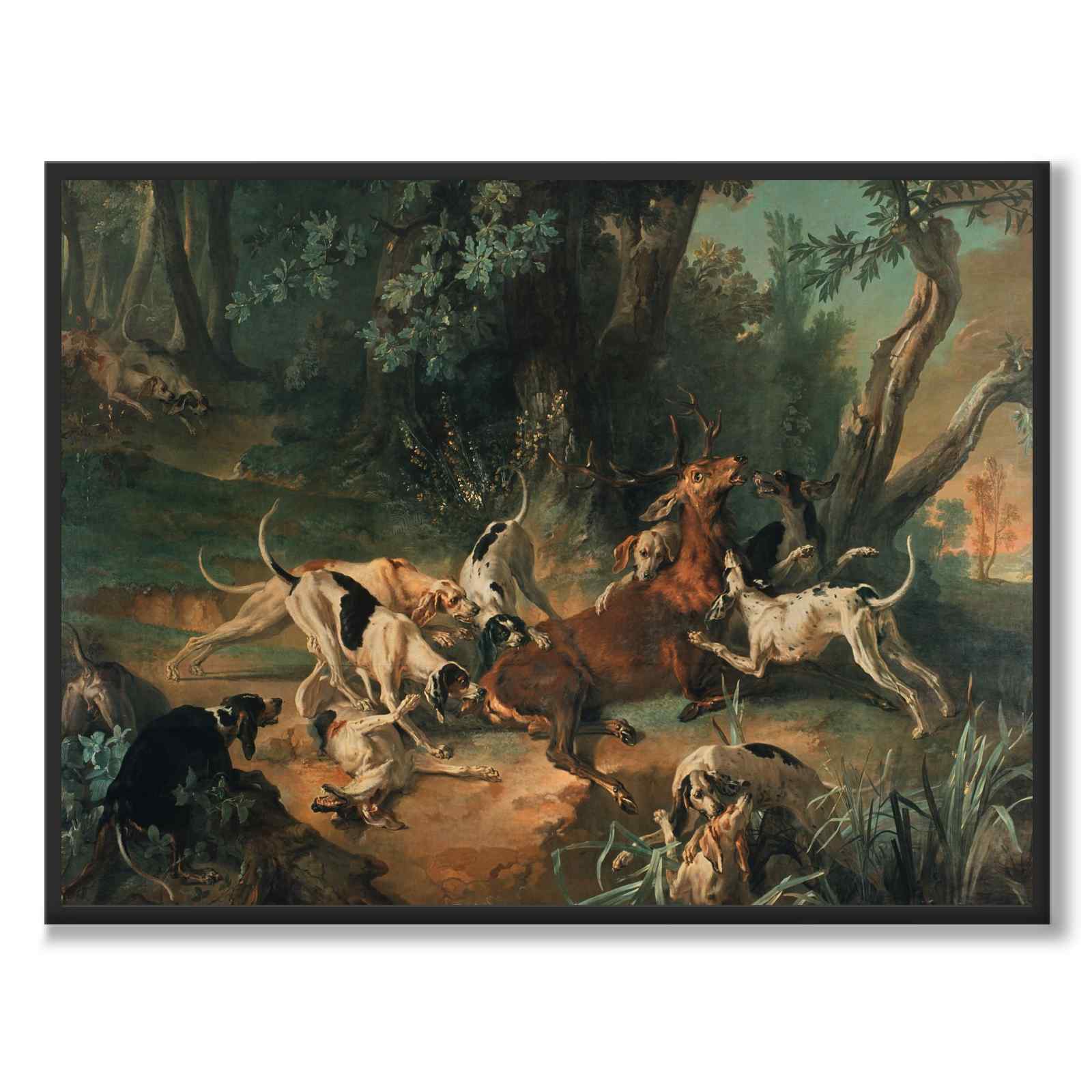 Stag Hunt as an art poster from Historly – full image without white border