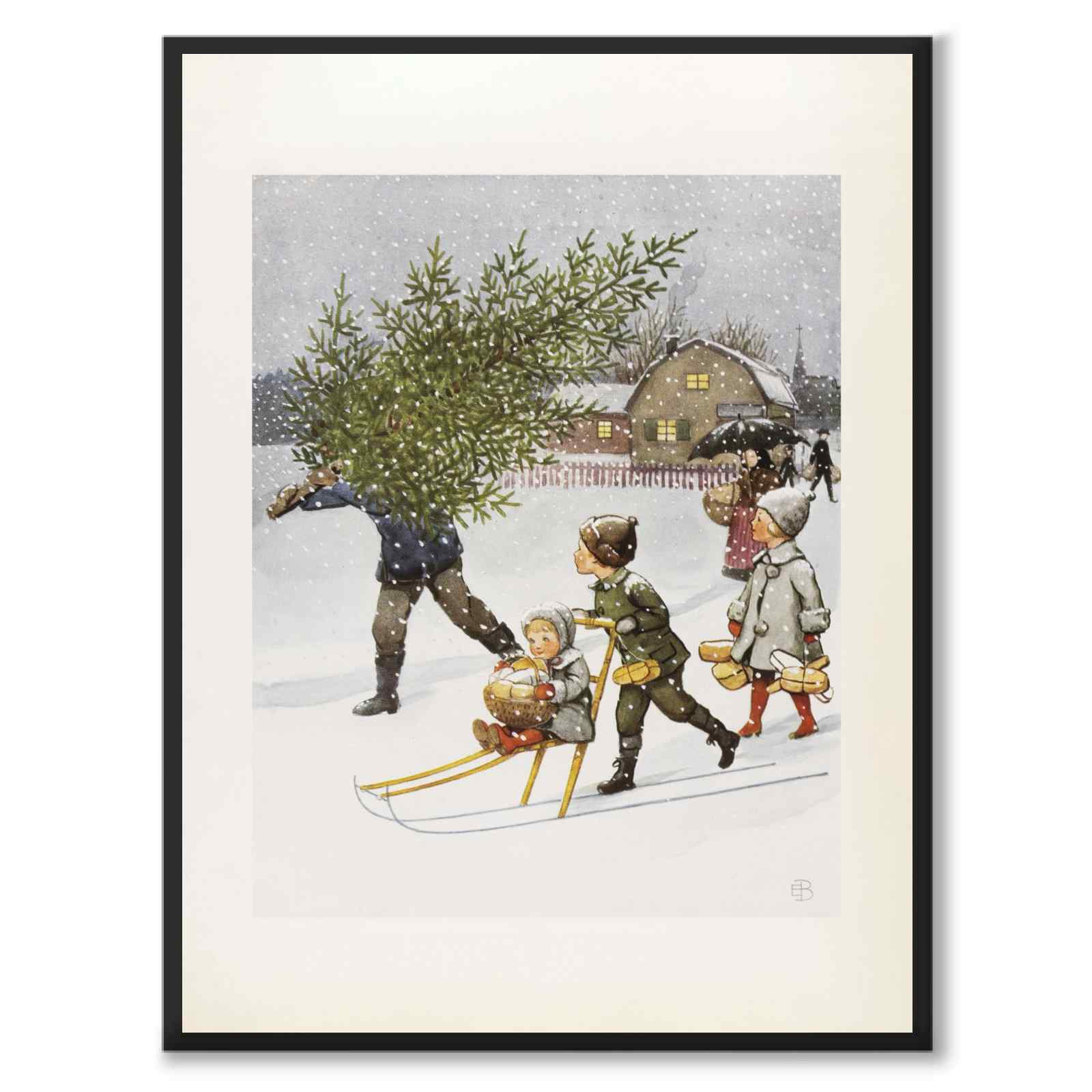 December as a poster for a children's room from Historly – full image without white border
