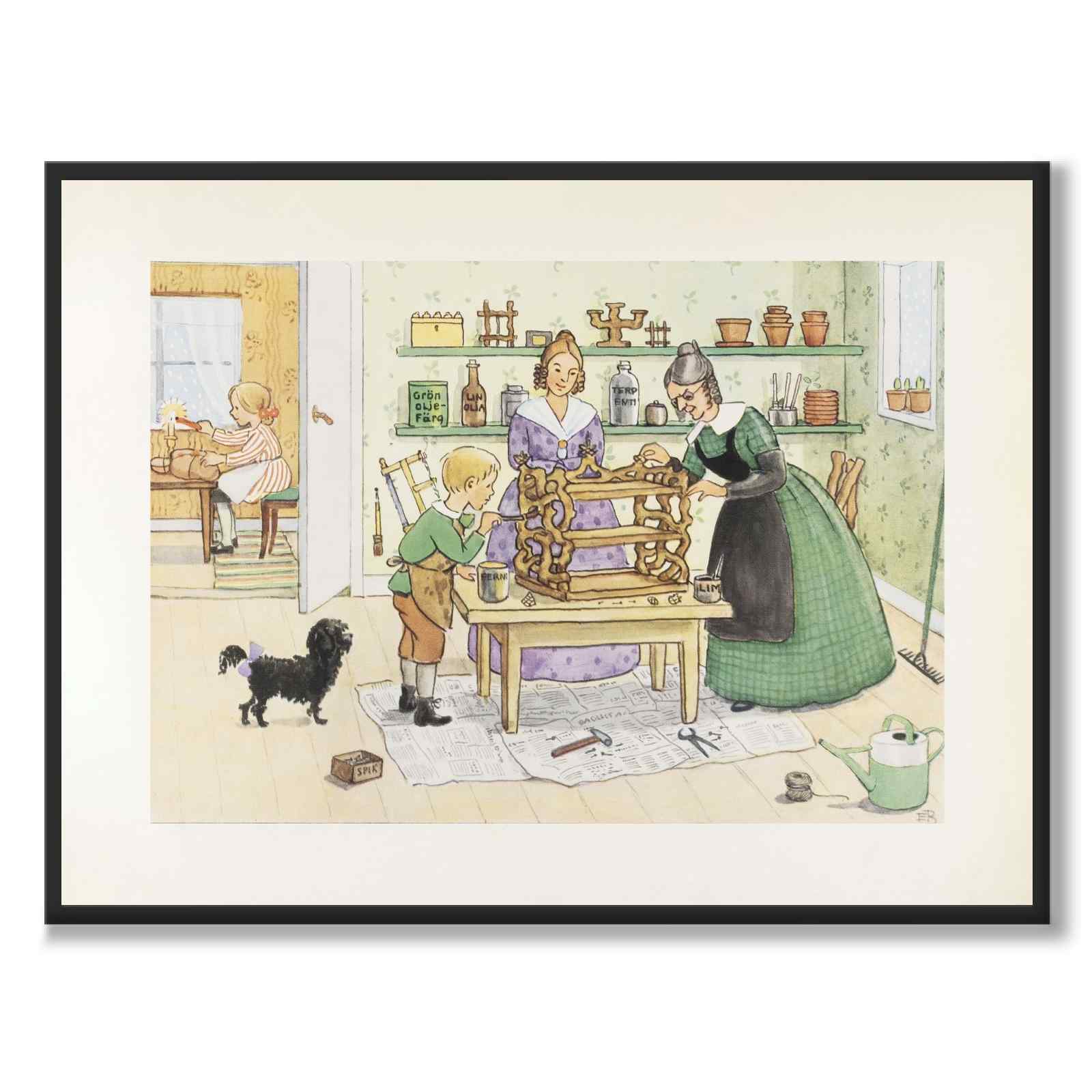 Petter and Lotta’s Christmas as a historic photograph and poster from Historly – full image without white border