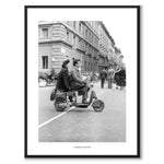 Lambretta Milano as a historic photograph and poster from Historly – with white border and title